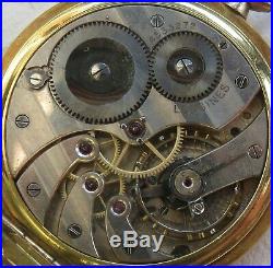 Longines Pocket watch open face gold filled case 50 mm. In diameter balance Ok