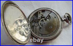Longines Pocket watch silver hunter case 49 mm. In diameter balance Ok
