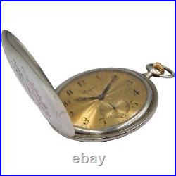 Longines Sterling Silver Full Hunter Pocket Watch Extra Flat (Circa 1905)