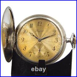 Longines Sterling Silver Full Hunter Pocket Watch Extra Flat (Circa 1905)