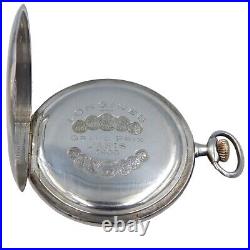 Longines Sterling Silver Full Hunter Pocket Watch Extra Flat (Circa 1905)