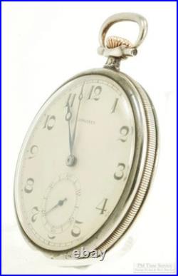 Longines vintage pocket watch, 16 jewels, thin-model 0.900 silver engraved case