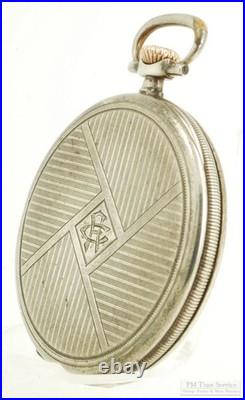Longines vintage pocket watch, 16 jewels, thin-model 0.900 silver engraved case
