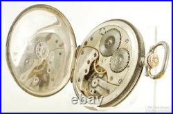 Longines vintage pocket watch, 16 jewels, thin-model 0.900 silver engraved case