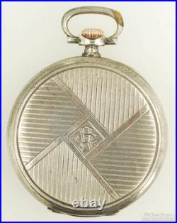 Longines vintage pocket watch, 16 jewels, thin-model 0.900 silver engraved case