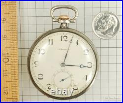 Longines vintage pocket watch, 16 jewels, thin-model 0.900 silver engraved case