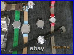 Lot 15 Watch items 14 wrist & 1 Pocket Watch Case includes 3 Vintage Character