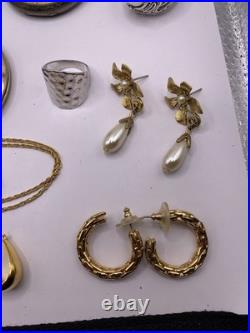 Lot Antique. 800 Silver Pocket Watch & Big Double Hunter Case Gold & Jewelry