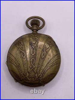 Lot Antique. 800 Silver Pocket Watch & Big Double Hunter Case Gold & Jewelry