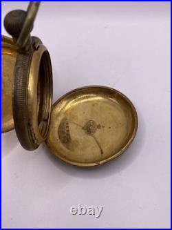 Lot Antique. 800 Silver Pocket Watch & Big Double Hunter Case Gold & Jewelry