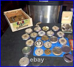 Lot Of Antique Pocket Watch Cases & Parts plus Some Research Papers By Inventor