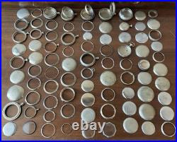 Lot Of Vintage Antique Pocket Watch Case Watchmaker Cases Parts Swing out