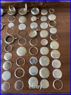 Lot Of Vintage Antique Pocket Watch Case Watchmaker Cases Parts Swing out
