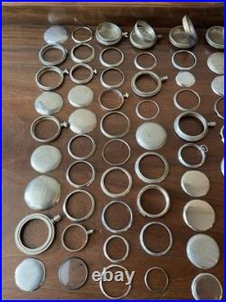 Lot Of Vintage Antique Pocket Watch Case Watchmaker Cases Parts Swing out