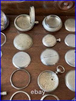 Lot Of Vintage Antique Pocket Watch Case Watchmaker Cases Parts Swing out