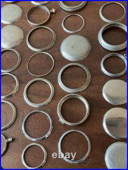 Lot Of Vintage Antique Pocket Watch Case Watchmaker Cases Parts Swing out