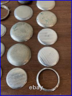 Lot Of Vintage Antique Pocket Watch Case Watchmaker Cases Parts Swing out