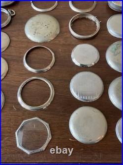 Lot Of Vintage Antique Pocket Watch Case Watchmaker Cases Parts Swing out