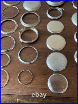 Lot Of Vintage Antique Pocket Watch Case Watchmaker Cases Parts Swing out