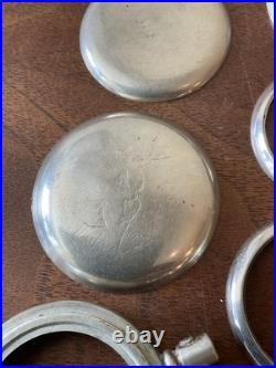 Lot Of Vintage Antique Pocket Watch Case Watchmaker Cases Parts Swing out