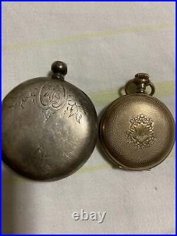 Lot of 16 pocket watch cases Good Usable Condition Or Refurbish. Stag, Train. Ect