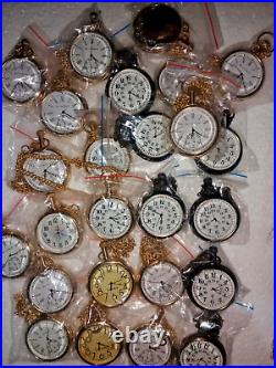 Lot of 25 Watch elgin vintage pocket Collectible Antique Brass Pocket Watch gift