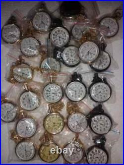 Lot of 25 Watch elgin vintage pocket Collectible Antique Brass Pocket Watch gift