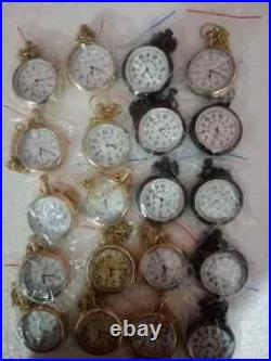 Lot of 25 Watch elgin vintage pocket Collectible Antique Brass Pocket Watch gift