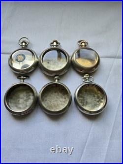 Lot of 6 large pocket watch cases