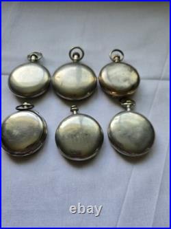 Lot of 6 large pocket watch cases