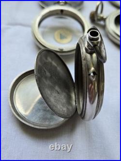 Lot of 6 large pocket watch cases