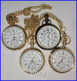 Lot of 8 vintage elgin pocket Watch Collectible Antique Brass Pocket Watch GIFT