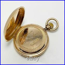 Louis Jacot 14k Gold Hunters Case Pocket Watch (5252)