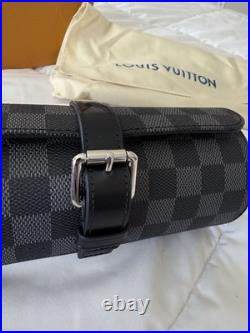Louis Vuitton Monogram Eclipse 3 Watch Case M43385 Retails $1,220