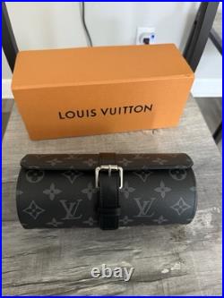 Louis Vuitton Monogram Eclipse 3 Watch Case M43385 Retails $1,220