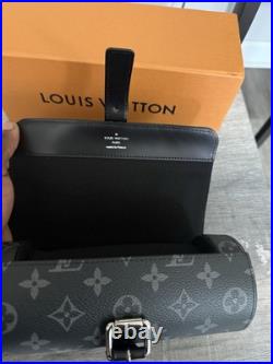 Louis Vuitton Monogram Eclipse 3 Watch Case M43385 Retails $1,220
