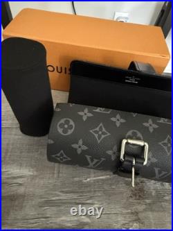 Louis Vuitton Monogram Eclipse 3 Watch Case M43385 Retails $1,220