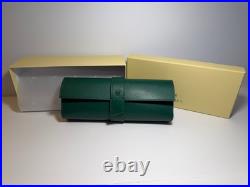 Luxury Green Leather Watch Roll Travel Case 3 Slot Storage Pouch Collector Gift