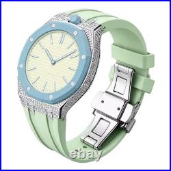 Luxury Moissanite Diamond Metal Case Band Mod Kit For Royal Pop Pocket Watch
