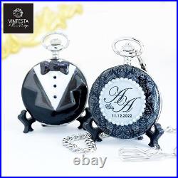 Luxury peronalized wedding gift for couple l Personalised Pocket Watch Wedding