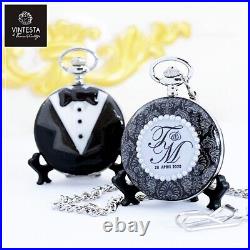 Luxury peronalized wedding gift for couple l Personalised Pocket Watch Wedding