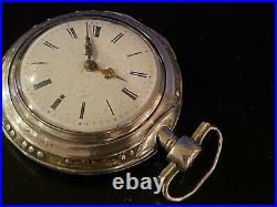 MASSIVE 62 MM J. FRIED PAIR CASE FUSEE POCKET WATCH, 1700s