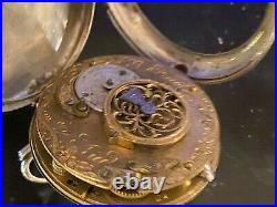 MASSIVE 62 MM J. FRIED PAIR CASE FUSEE POCKET WATCH, 1700s