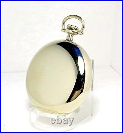 MINT 18 Size Refurbished Keystone Pocket Watch Case Only Fits Hamilton Illinois