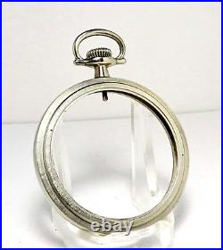 MINT 18 Size Refurbished Keystone Pocket Watch Case Only Fits Hamilton Illinois