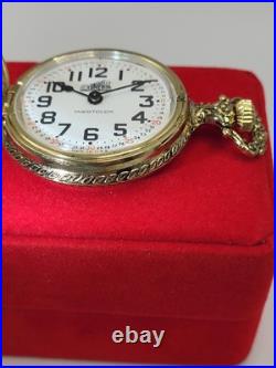 MINT 54mm WESTCLOX USA RAILROAD TRAIN VINTAGE POCKET WATCH