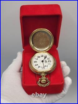 MINT 54mm WESTCLOX USA RAILROAD TRAIN VINTAGE POCKET WATCH
