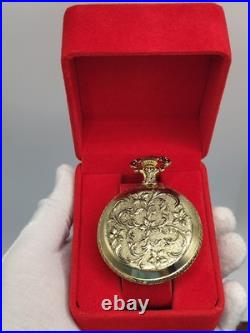 MINT 54mm WESTCLOX USA RAILROAD TRAIN VINTAGE POCKET WATCH