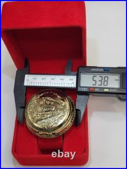 MINT 54mm WESTCLOX USA RAILROAD TRAIN VINTAGE POCKET WATCH