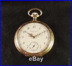 MINT PATEK PHILIPPE 49 MM. CHRONOMETER GOLD CARVED CASE POCKET WATCH VERY RARE